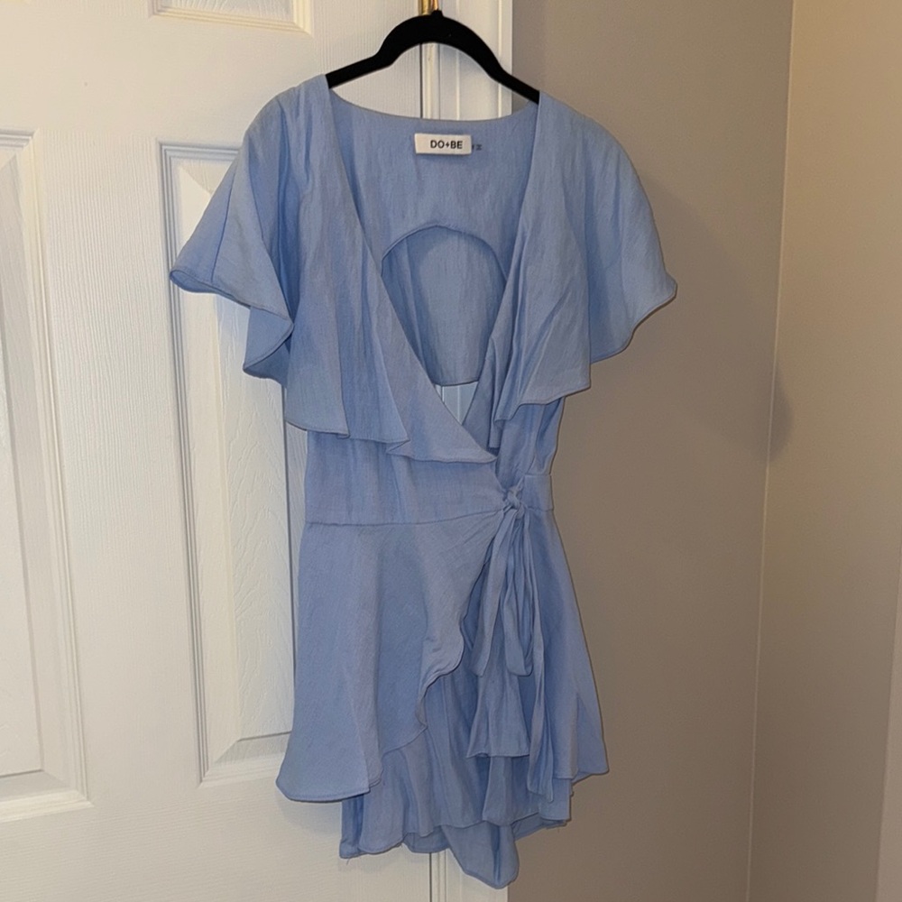 Do+Be Light Blue Wrap Dress